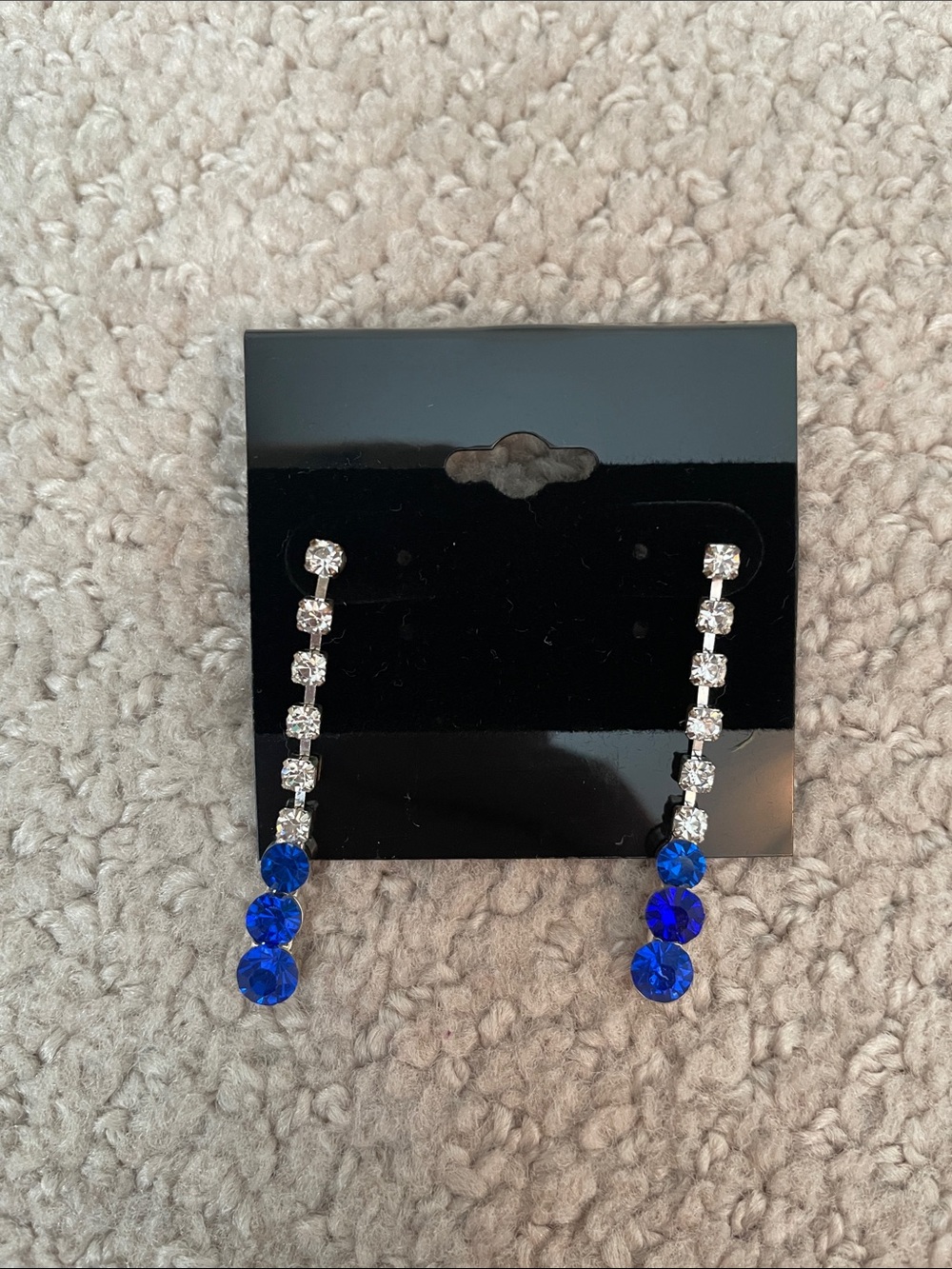 Sapphire blue crystal earrings